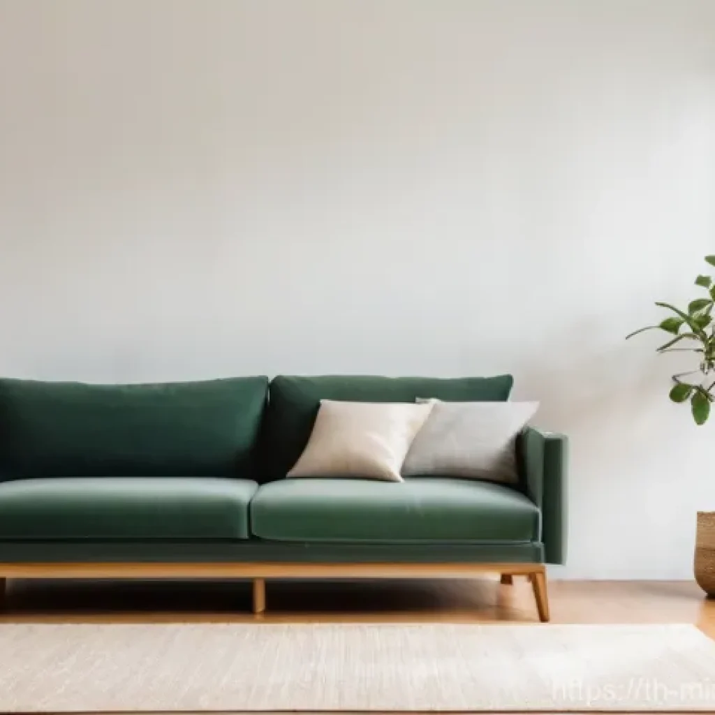 미니멀리즘 경제학의 미래 지향적 접근 - **Prompt:** A bright, airy, and impeccably clean minimalist living room. A young Thai woman in her l...