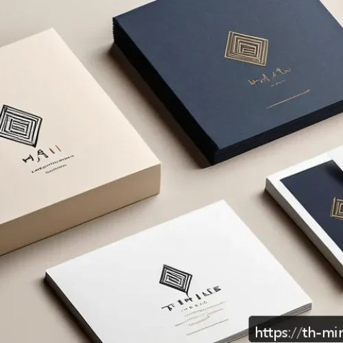 미니멀리즘 경제학의 비즈니스 모델 혁신 - A sleek and modern minimalist brand logo design, featuring simple geometric shapes and a monochrome ...