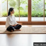 Home 23 미니멀리즘 경제학의 자립 경제 모델 - A cozy minimalist Thai home interior with natural light streaming through windows, featuring simple ...