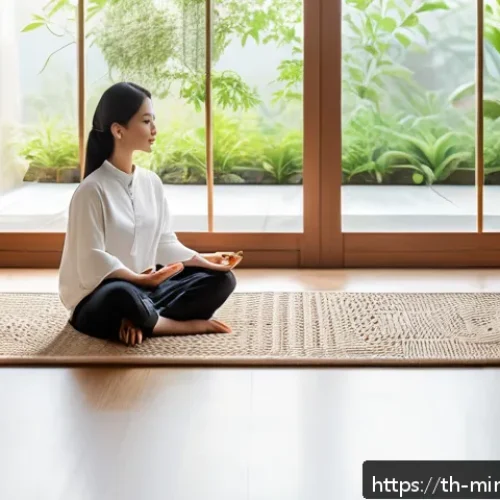 Home 29 미니멀리즘 경제학의 자립 경제 모델 - A cozy minimalist Thai home interior with natural light streaming through windows, featuring simple ...